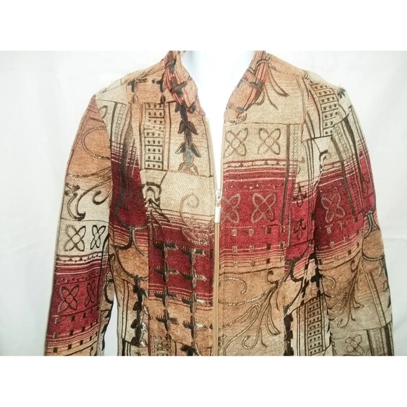 Dressbarn Womens Full Zip Fall Colors Corduroy Jacket size Medium - Picture 3 of 8